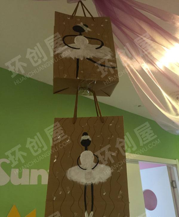 幼儿园纸袋舞蹈吊饰图片