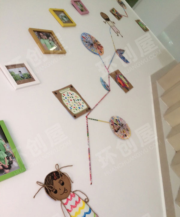 幼儿园走廊环创卡通小人图片