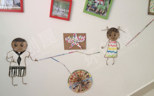 幼儿园走廊环创卡通小人图片