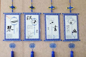 幼儿园中国风青花瓷走廊环创图片6张