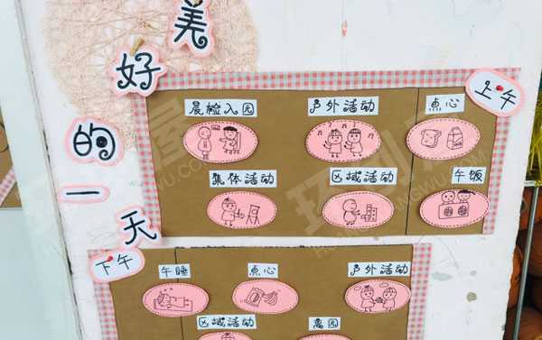 幼儿园粉色田园风植物角家园共育图片