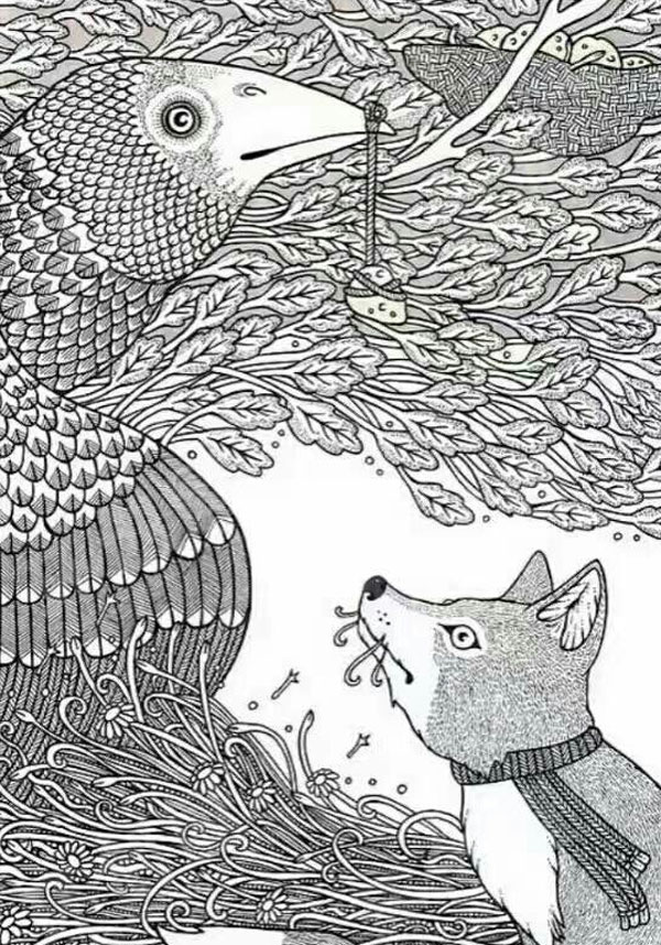 幼儿园线描画作品展示图片