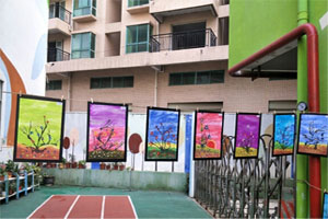 幼儿园户外水墨画展示图片5张