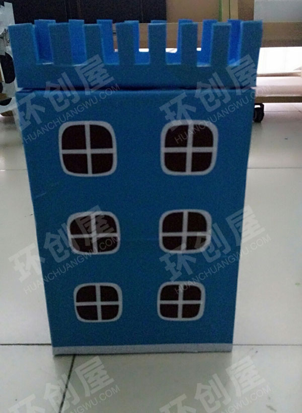 幼儿园建构区自制楼房图片