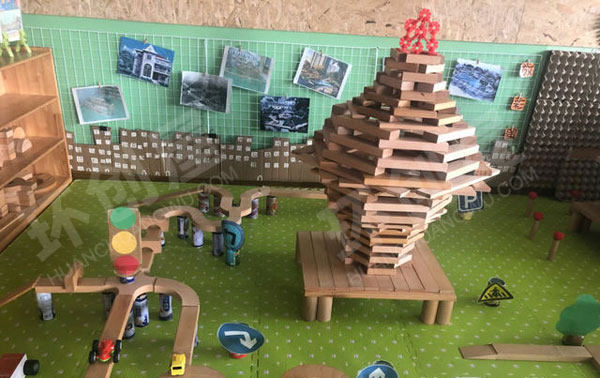 幼儿园建构区著名建筑搭建图片
