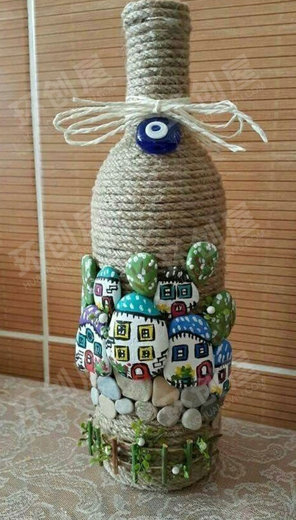 幼儿园美术区漂亮的石头画图片