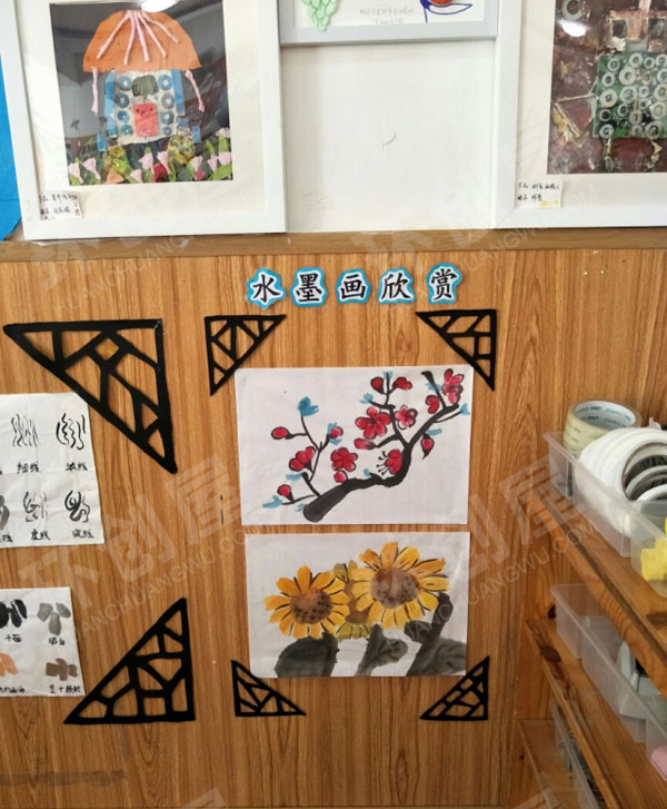 幼儿园美术区剪影画主题图片