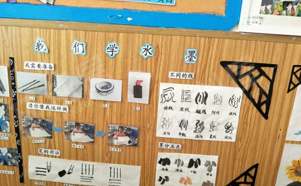 幼儿园美术区剪影画主题图片