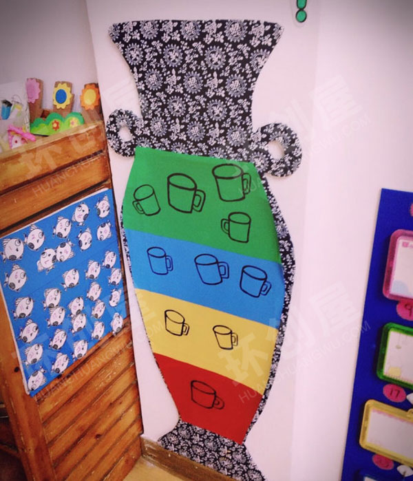 幼儿园墙面布置环创青花瓷主题图片