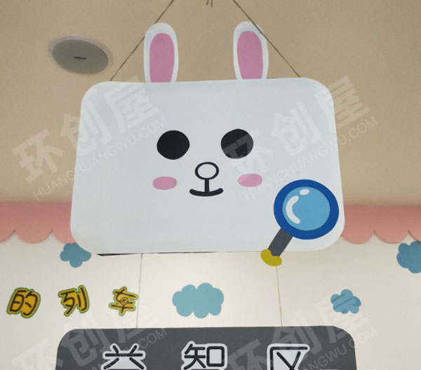 幼儿园吊饰环创动物区域挂牌图片