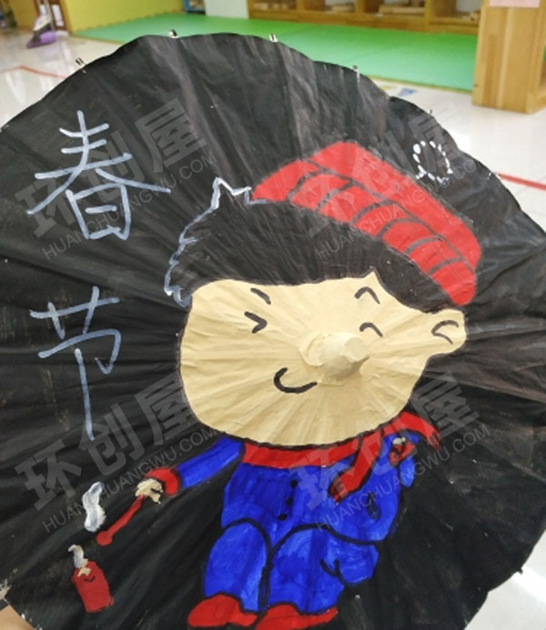 幼儿园节日纸伞挂饰图片