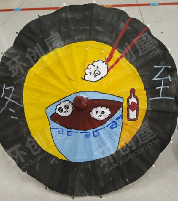幼儿园节日纸伞挂饰图片