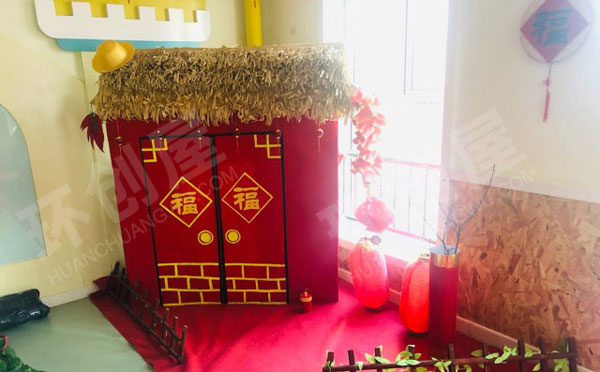 幼儿园手工制作门窗新年主题环创图片