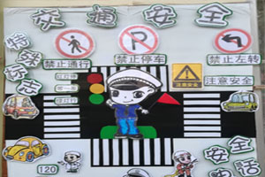 幼儿园走廊安全知识环创图片5张