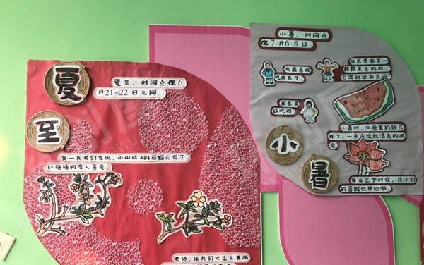 幼儿园楼梯展示二十四节气图片