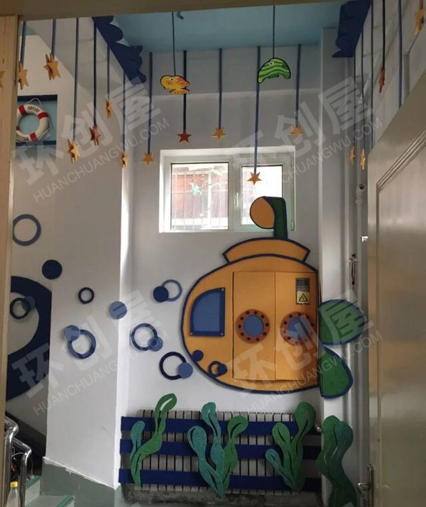 幼儿园海洋风走廊环创图片