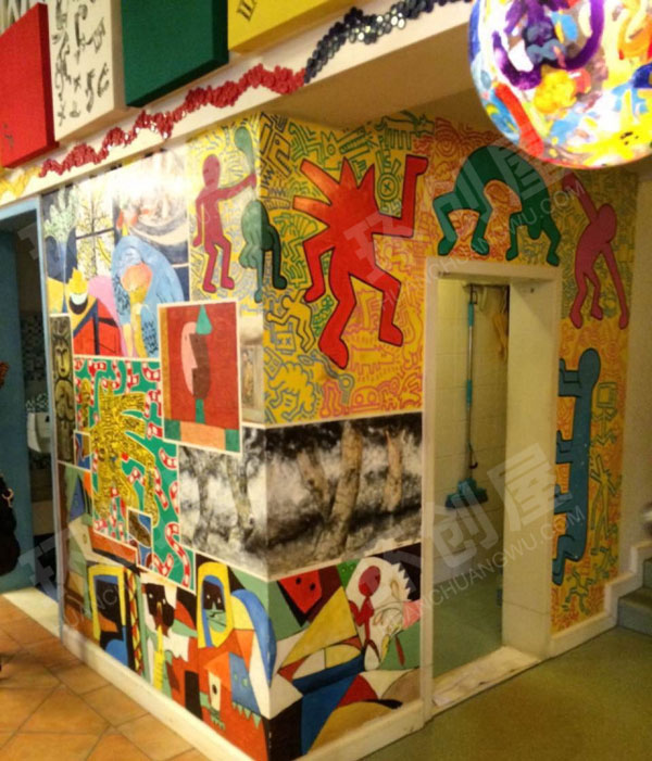 幼儿园作品展示各种创意墙面画图片