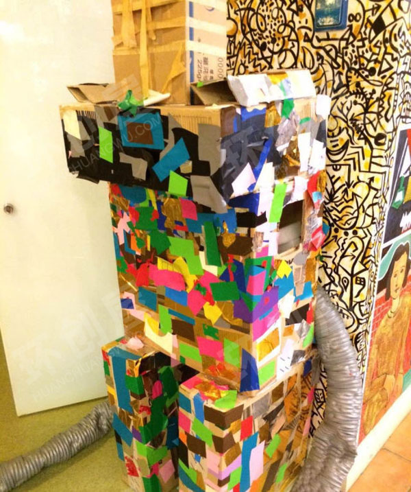 幼儿园作品展示各种创意墙面画图片