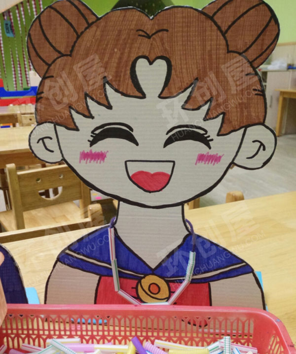 幼儿园益智区废物利用吸管自制玩具图片