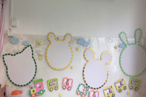 幼儿园卡通火车主题墙图片2张