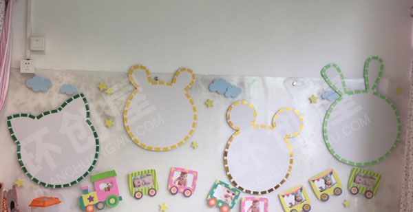 幼儿园卡通火车主题墙图片