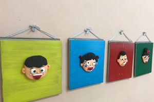 幼儿园墙面装饰趣味表情墙图片3张