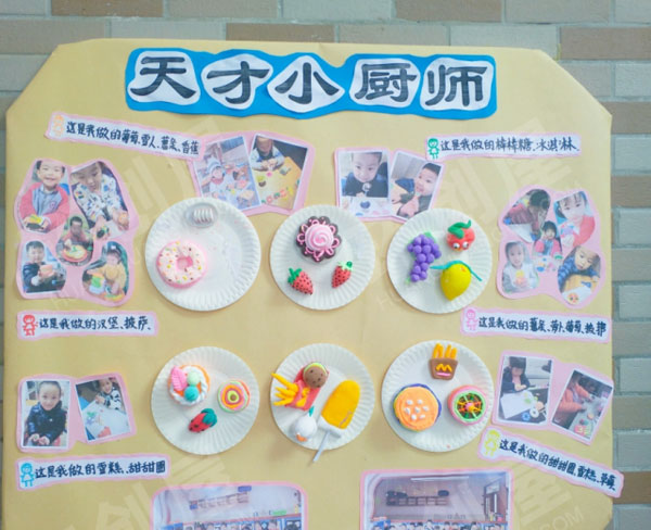 幼儿园墙面布置好吃的食物环创图片