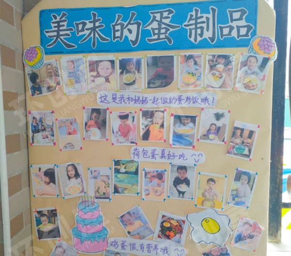 幼儿园墙面布置好吃的食物环创图片