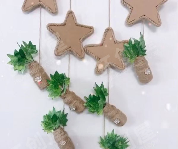 幼儿园废物利用森系吊饰图片