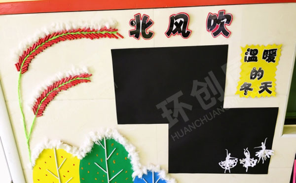 幼儿园走廊冬天主题墙边框外框图片