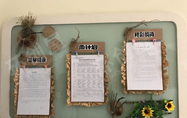 幼儿园家园联系栏原生态环创图片