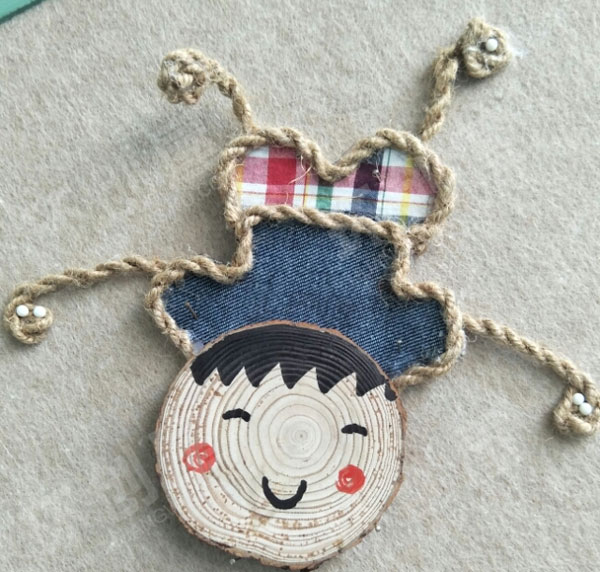 幼儿园布艺小人作品展示图片