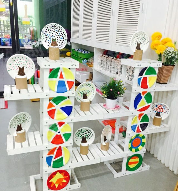 幼儿园作品展示盘子画图片