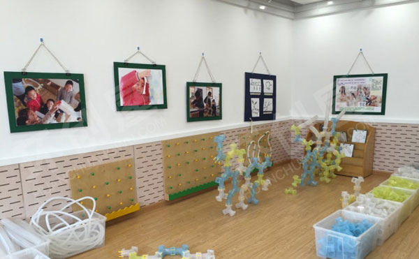 幼儿园建构区管子迷宫图片
