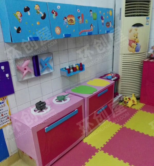 幼儿园角色游戏温馨娃娃家图片