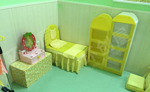 幼儿园角色区绿色小清新娃娃家图片