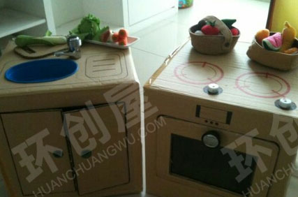 幼儿园角色游戏纸箱制作家用电器图片
