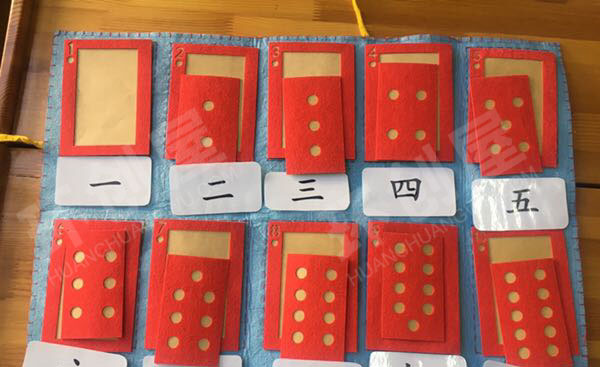 幼儿园益智区扑克牌数物对应图片