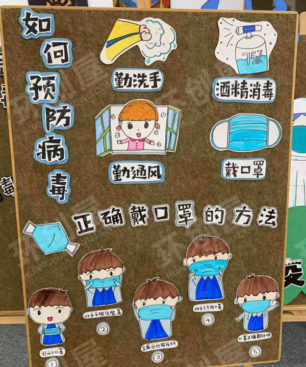 幼儿园疫情主题墙环创图片