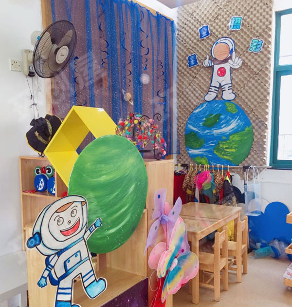幼儿园墙面布置宇宙与星空图片