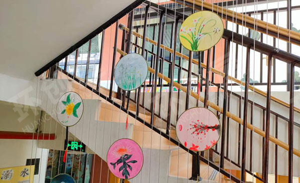 幼儿园挂饰团扇画图片