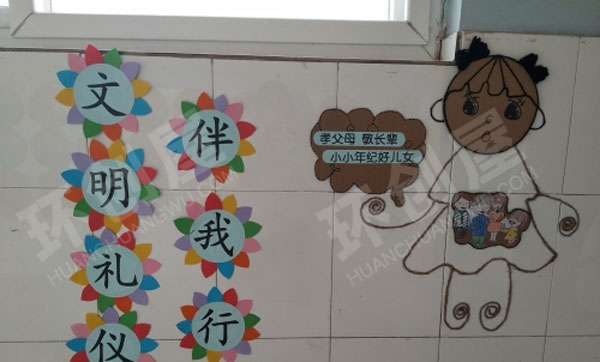 幼儿园走廊墙面可爱的娃娃图片