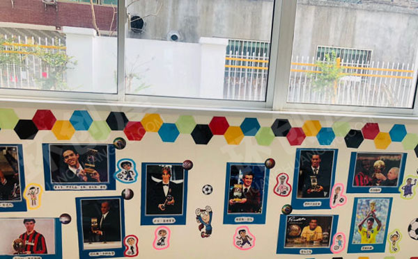 幼儿园足球特色学校文化墙图片