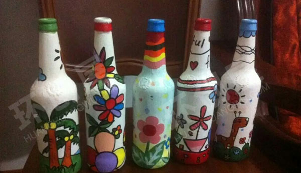 幼儿园酒瓶系列作品展示图片