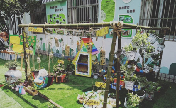 幼儿园户外环创种植微景观图片