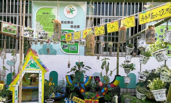 幼儿园户外环创种植微景观图片