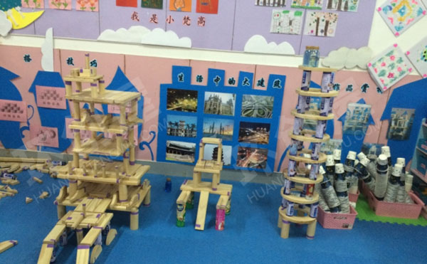 幼儿园环创建构区废物利用图片