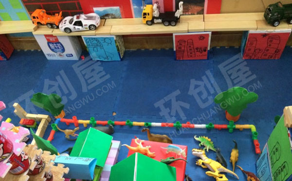 幼儿园环创建构区材料与搭法图片