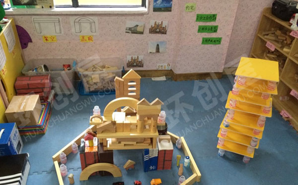幼儿园环创建构区材料与搭法图片