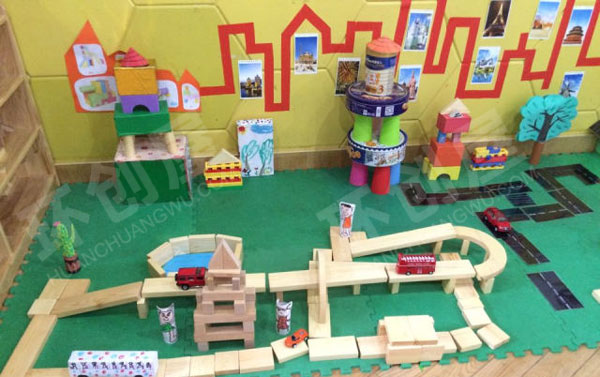 幼儿园环创建构区材料与搭法图片